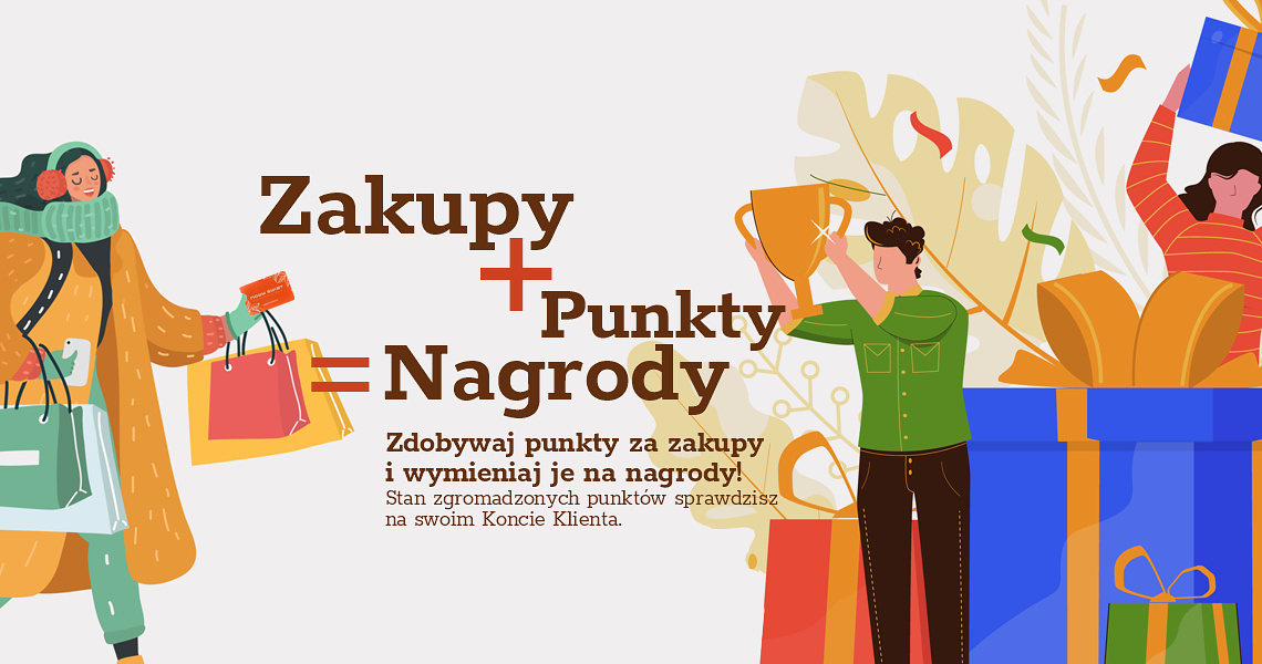 Wymieniaj punkty na nagrody